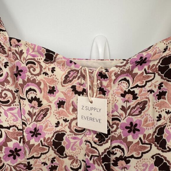 Z SUPPLY x EVEREVE NWT Angel Eyes Toile Floral Print Midi Dress // L - Picture 4 of 16